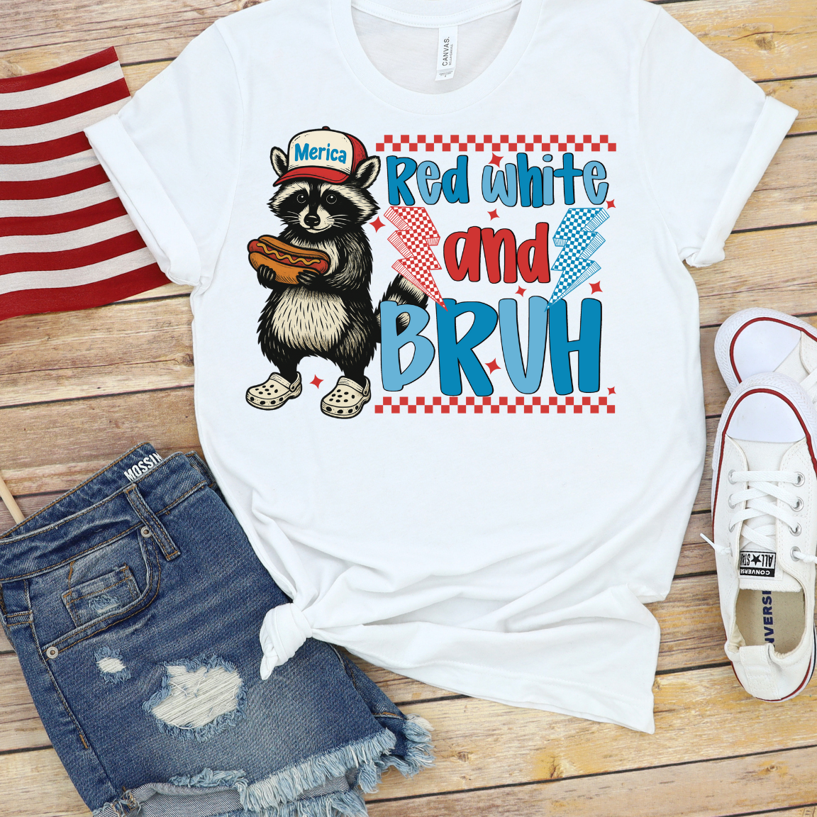 RED WHITE AND BRUH