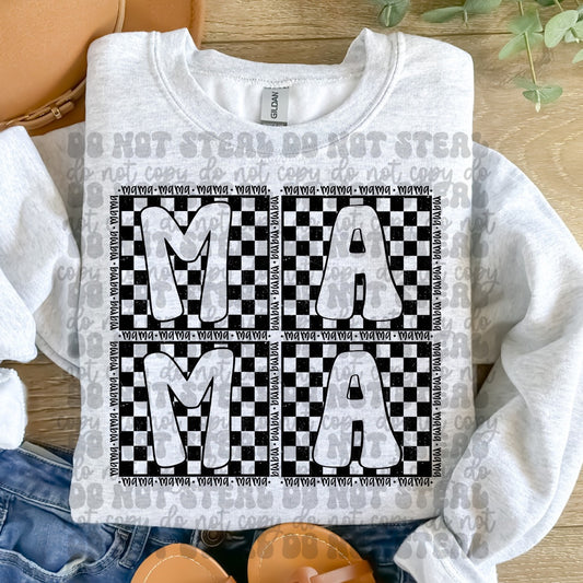 MAMA CHECKERED SQUARE