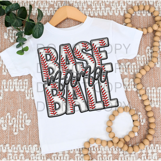 FAUX BASEBALL MAMA