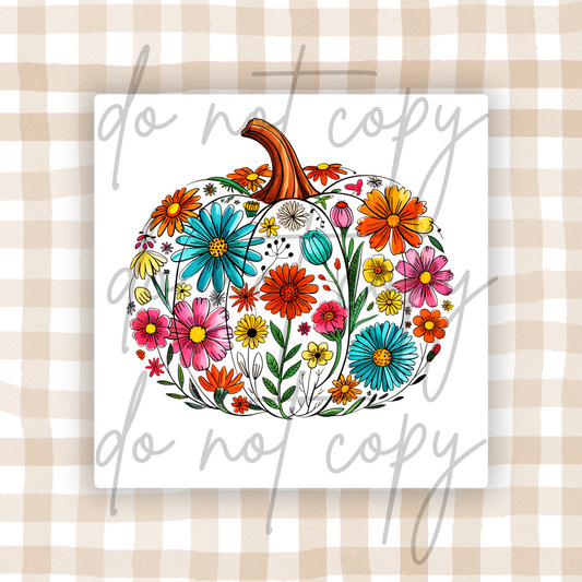 FLORAL PUMPKIN