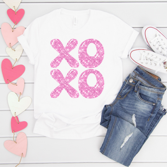 FAUX GLITTER XO