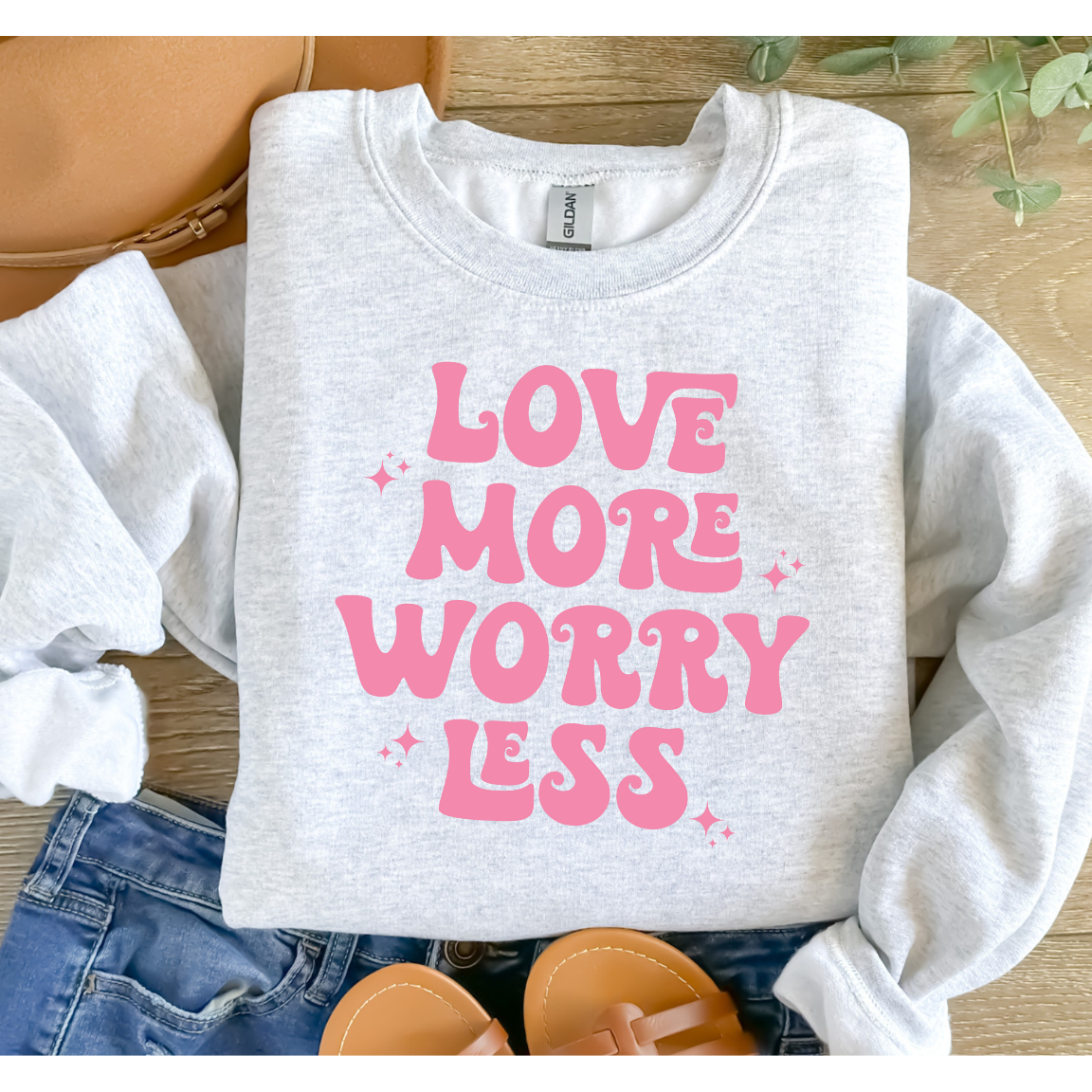 Love More, Worry Less (pink)